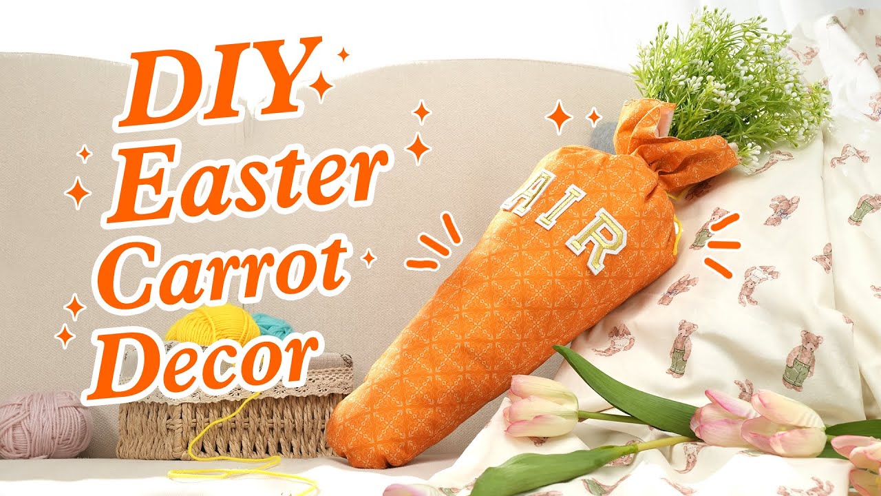 How to make Easter Fabric Carrots Decor | DIY Fabric Carrots