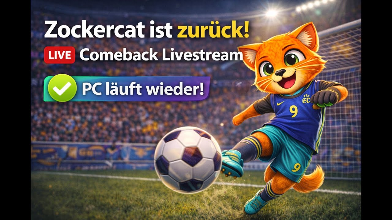 😺 Zockercat ist BACK! PC repariert – erster Stream danach
