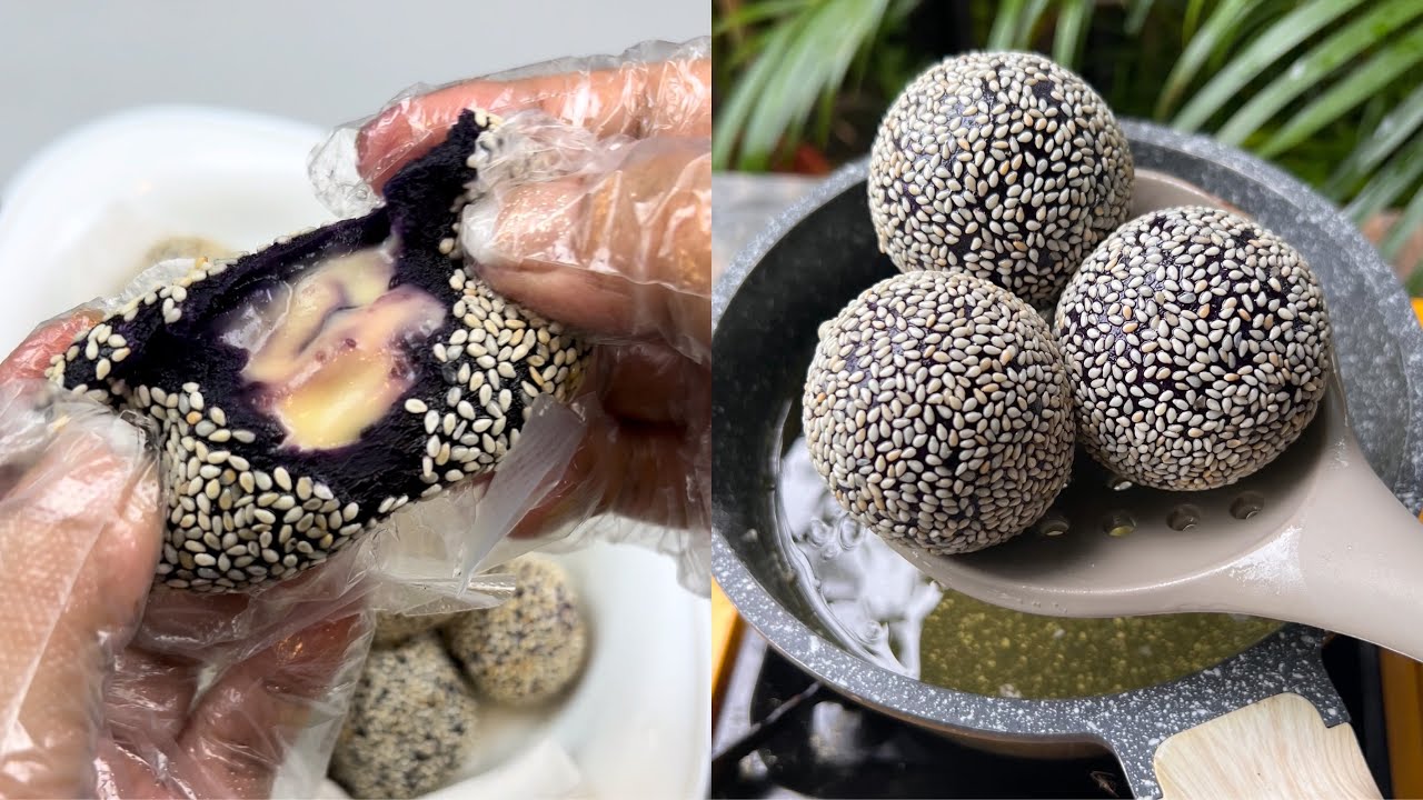 Cheesy Ube Macapuno Buchi!