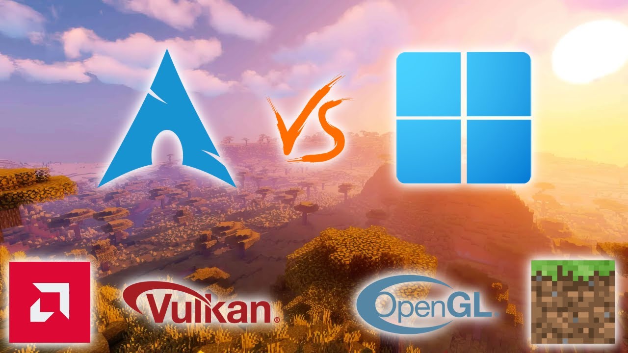 Arch Linux VS Windows 11 - Minecraft 170 Mods + Shaders - R5 5500, RX 6600, 32GB - OGL/ZINK Gamemode