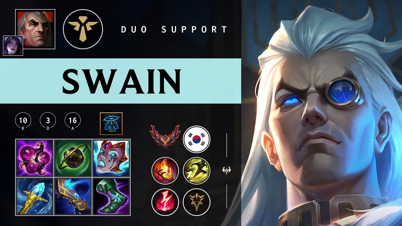 Swain Support vs Nami - KR Grandmaster Patch 26.04