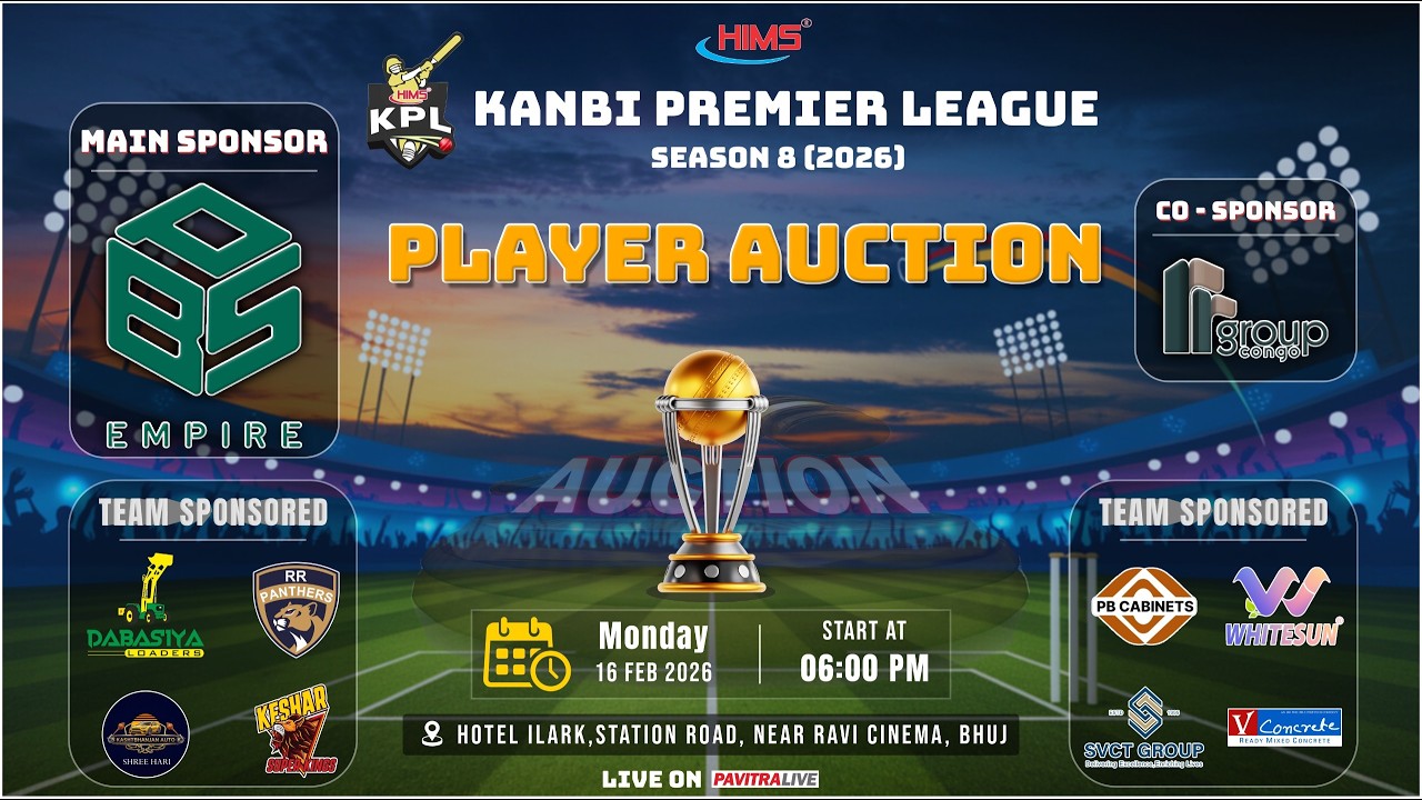 🔴LIVE : PLAYER AUCTION - Hims KPL Season 8 - Kanbi Premier League 2026
