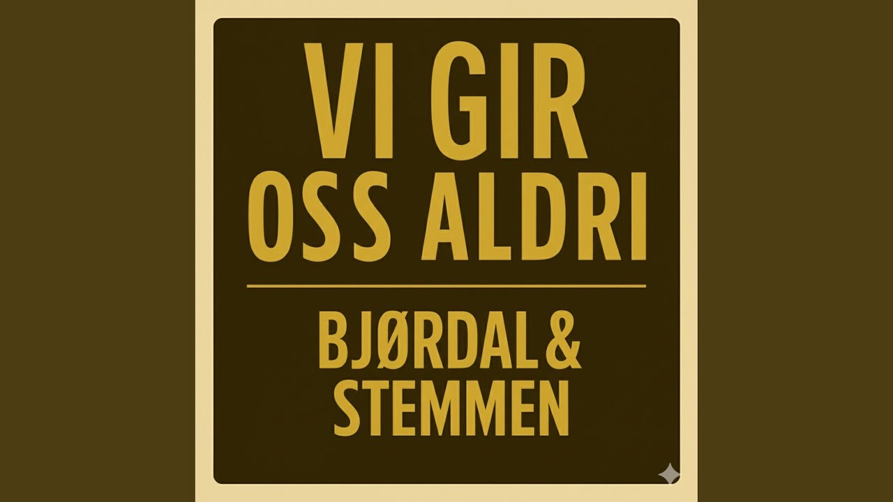 Vi gir oss aldri