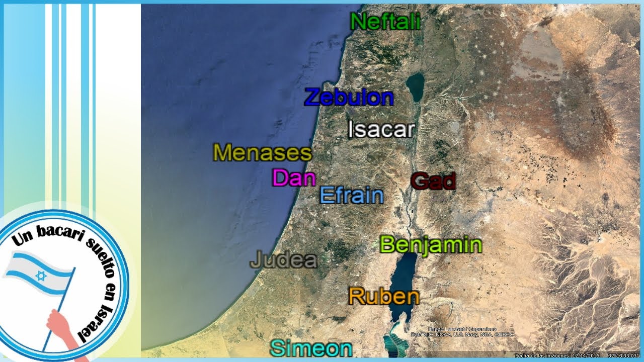 El mapa de las Tribus de Israel