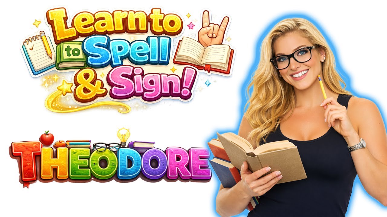 Learn to spell and sign your name, Theodore, kids, learning channel