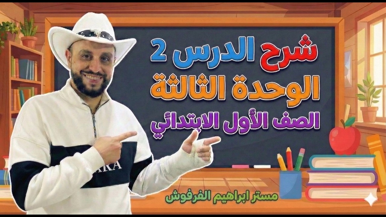 شرح منهج انجليزي الصف الأول الإبتدائي | الوحدة الثالثة الدرس 2 – الترم الثاني 2026