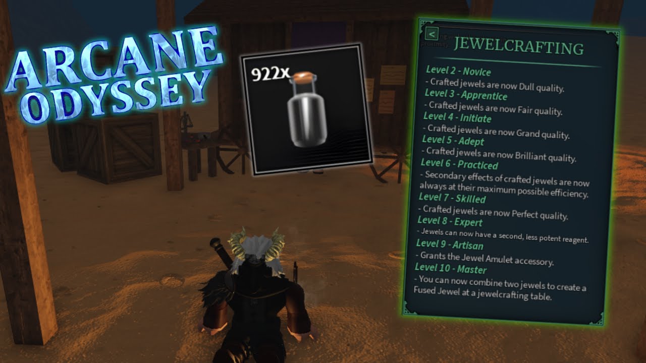 Как быстро прокачать навык создания драгоценных камней в Arcane Odyssey!