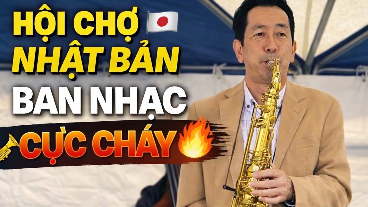 Không Khí Hội Chợ Nhật Bản 🎺🥁 Ban Nhạc Biểu Diễn Cực Cuốn!