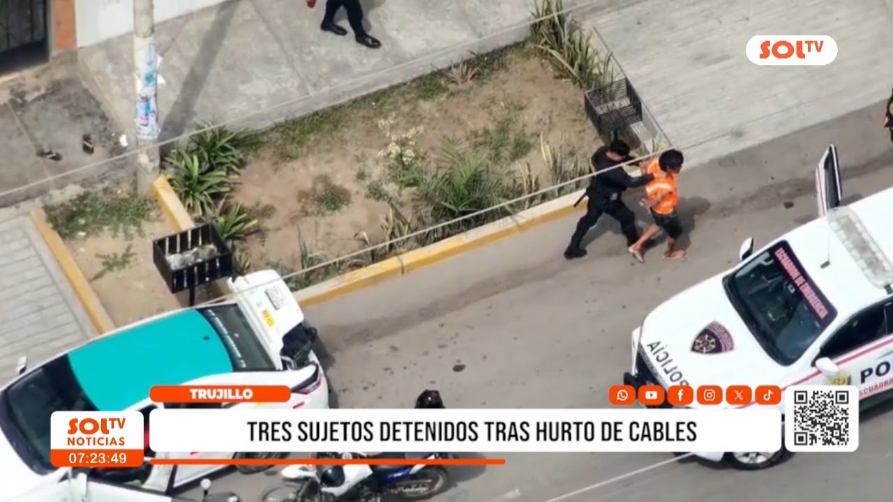 La Esperanza: Detenidos tres sujetos por hurto de cables