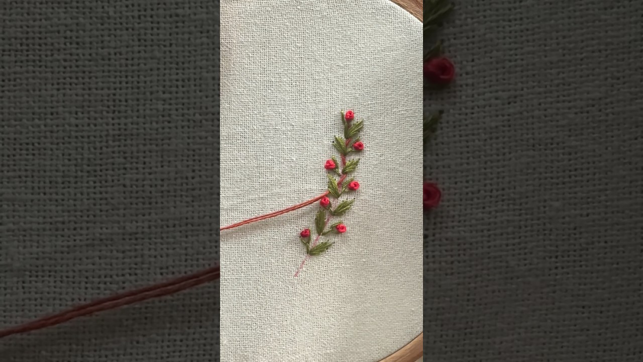 without pattern floral embroider for beginners |easy Flower embroidery design