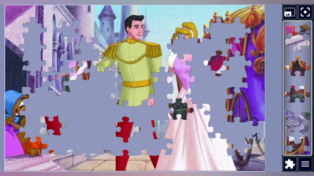 Cinderella's Royal Wedding with the Mice Helpers🤴👰‍♂️💐🛷✨️🪄//jigsaw puzzles journey🧩//puzzles Art🧩//