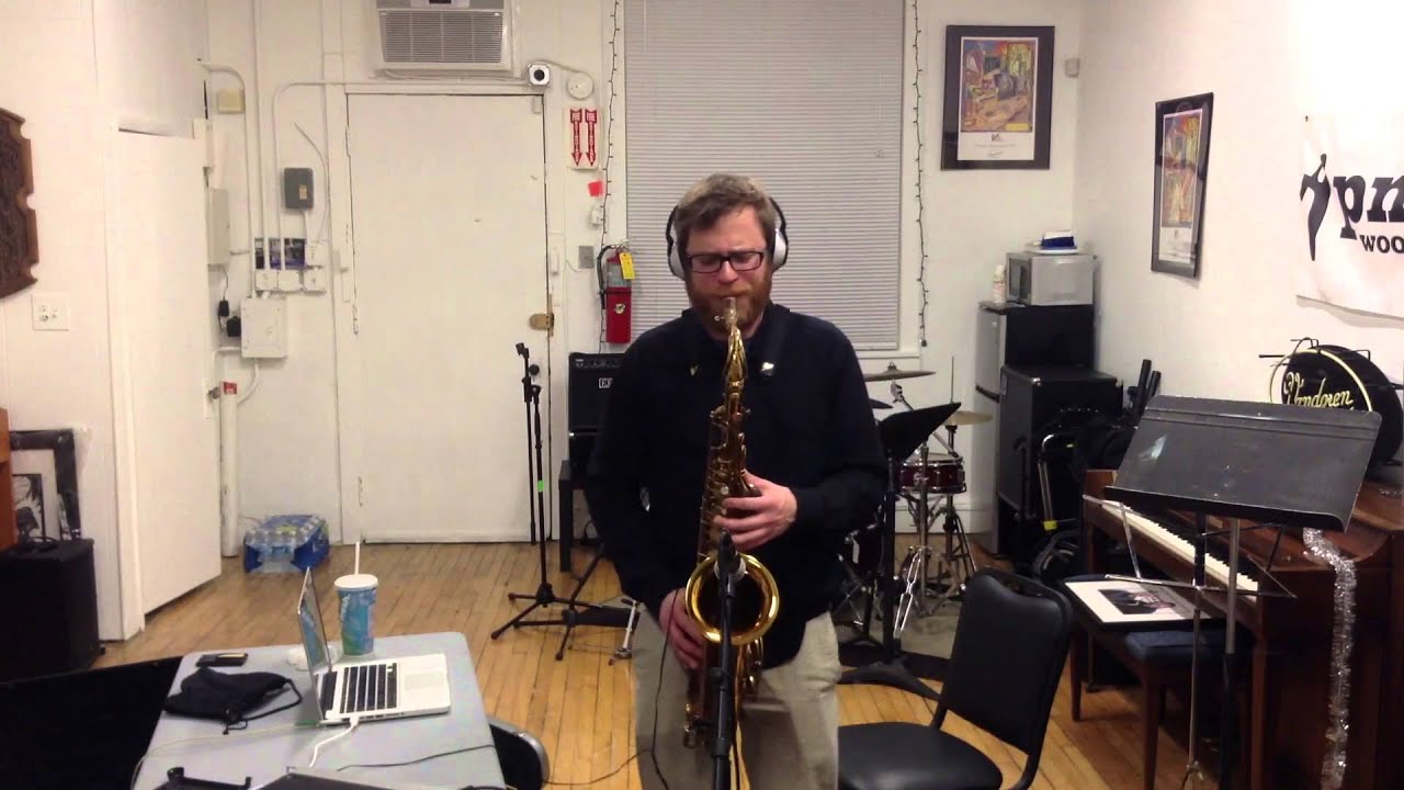 Effects pedals on tenor sax and bass clarinet