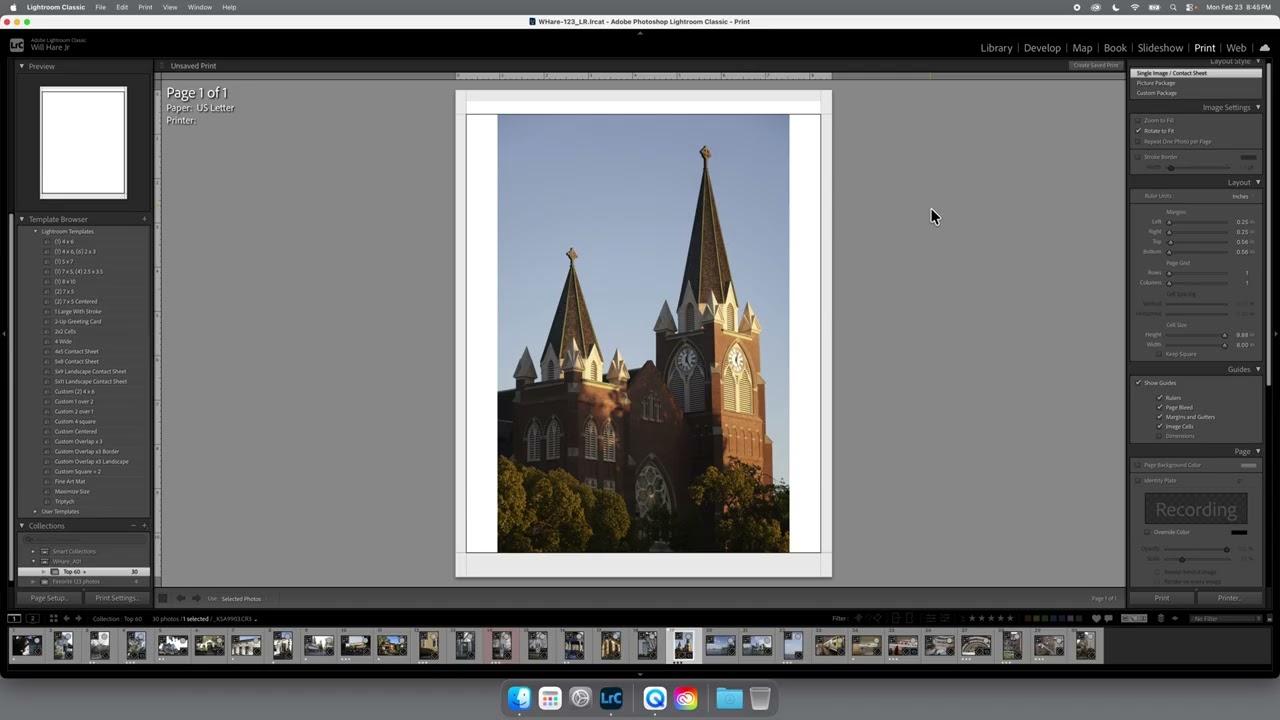 Lightroom Classic Print Module, Print Templates, and print Files