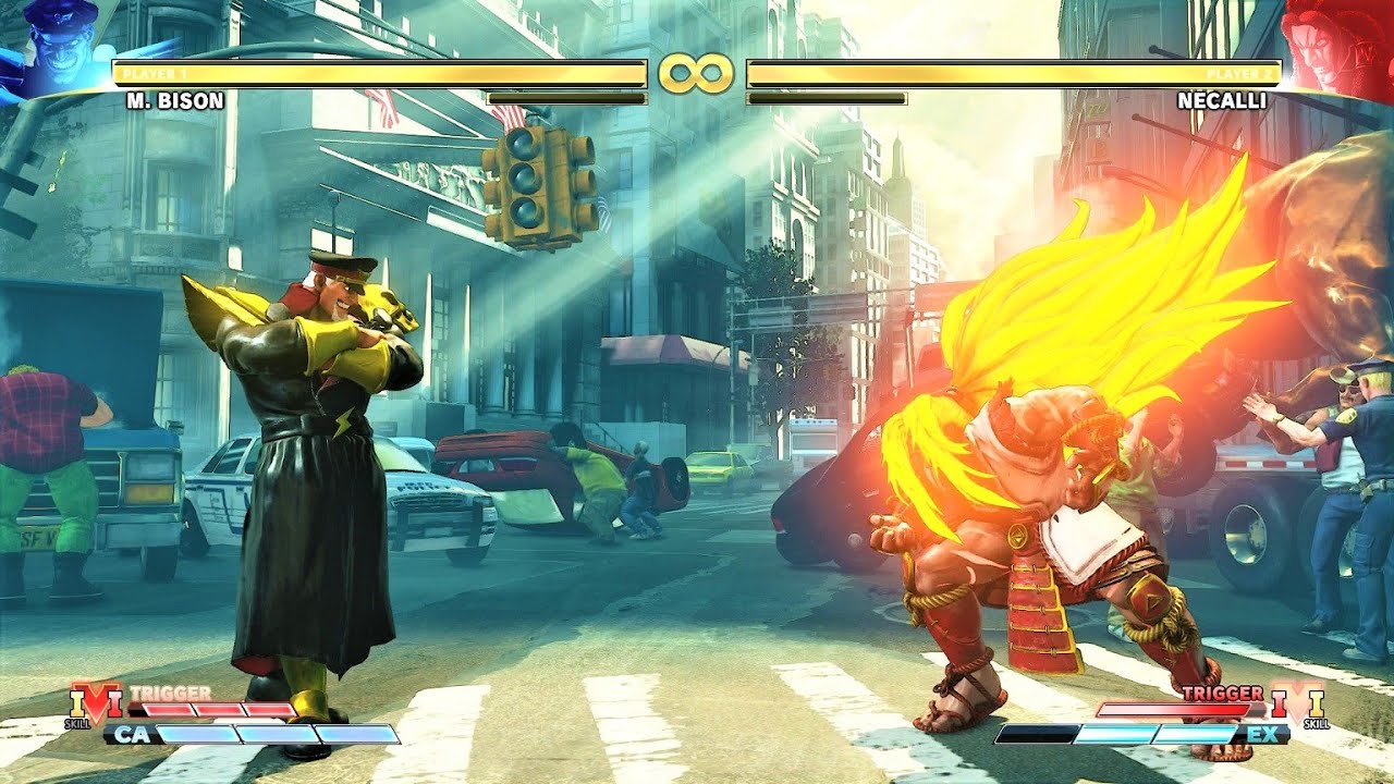 M. Bison vs CPT Necalli (Hardest AI) - STREET FIGHTER V