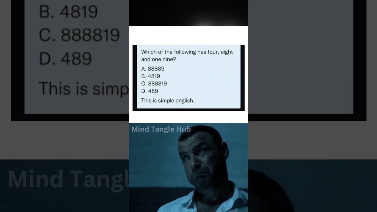 Which has four, eight and one nine? 🤯🧠 #shorts #ytshorts #riddles #puzzle