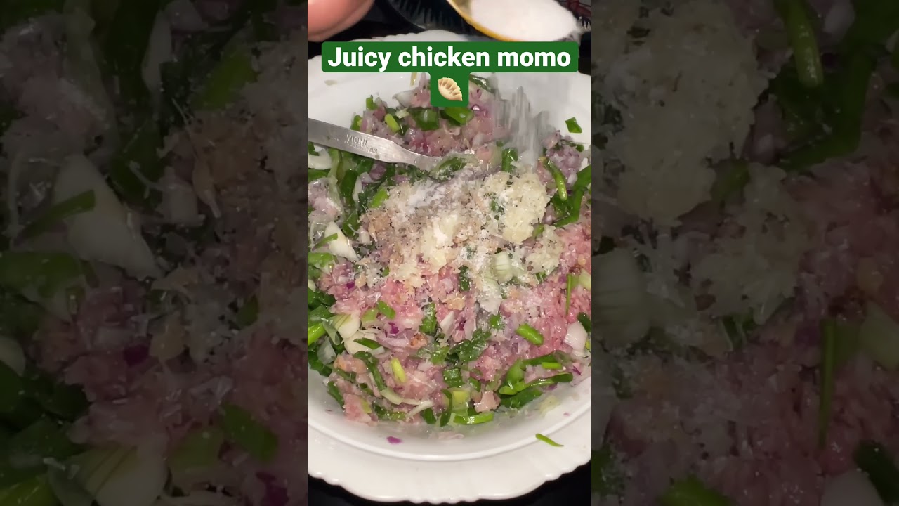 Homemade Juicy Chicken momo Recipe🥟 #momos #chicken #dumplings #recipe #shorts