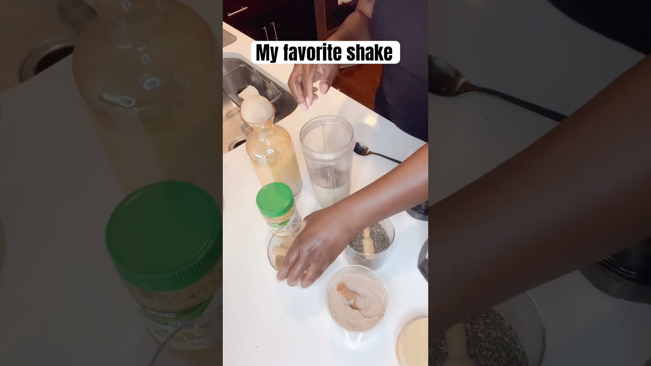 Making my favorite shake
