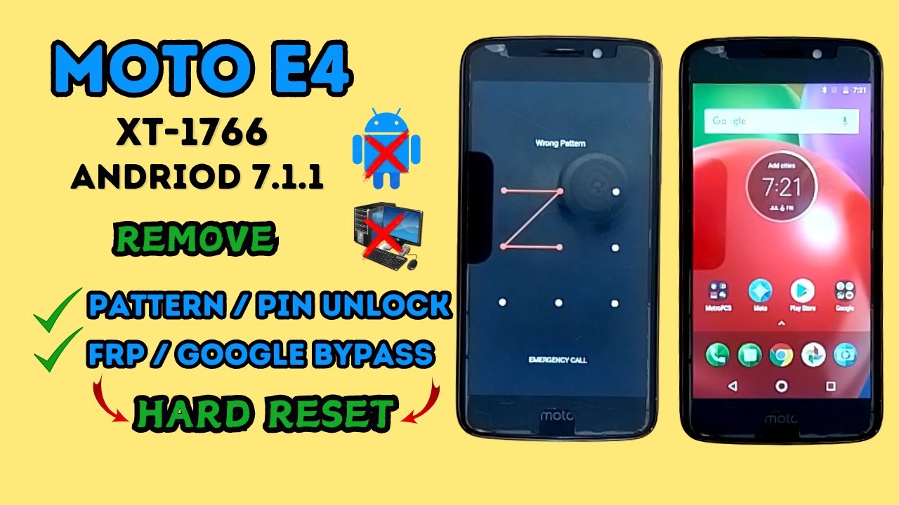 Moto E4 (XT-1766) Hard reset || Moto E4 FRP Bypass Android 7.1.1 without PC
