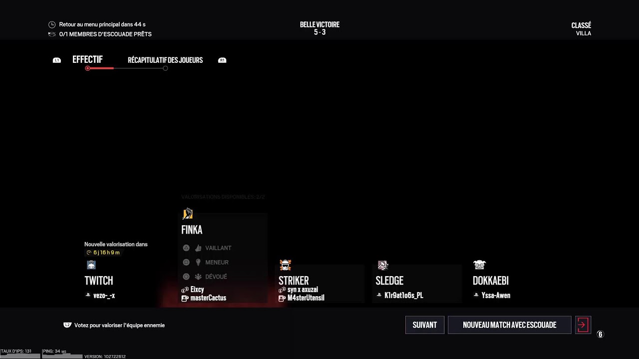 R6 ranked push top monde 3k