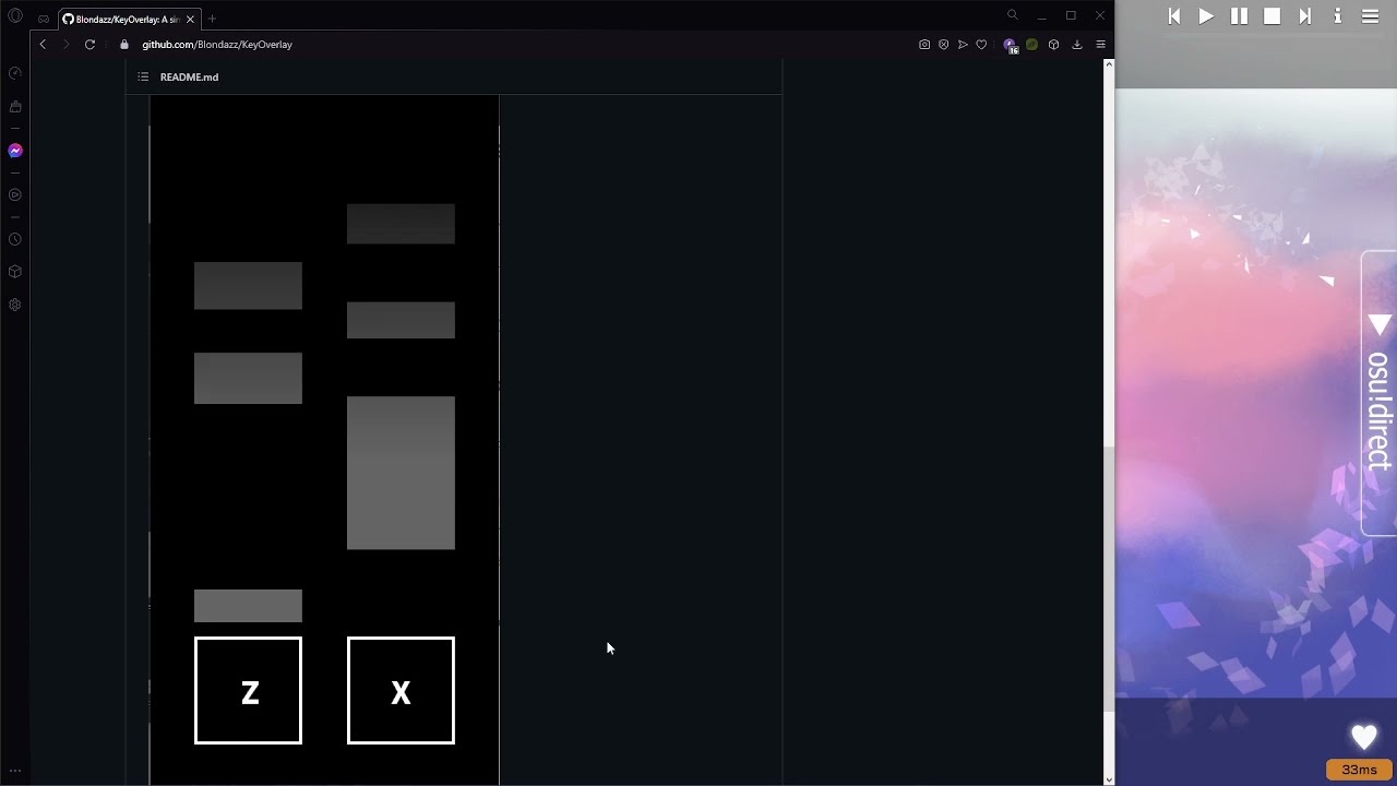 osu! Настройка наложения клавиш для OBS (прозрачный фон)