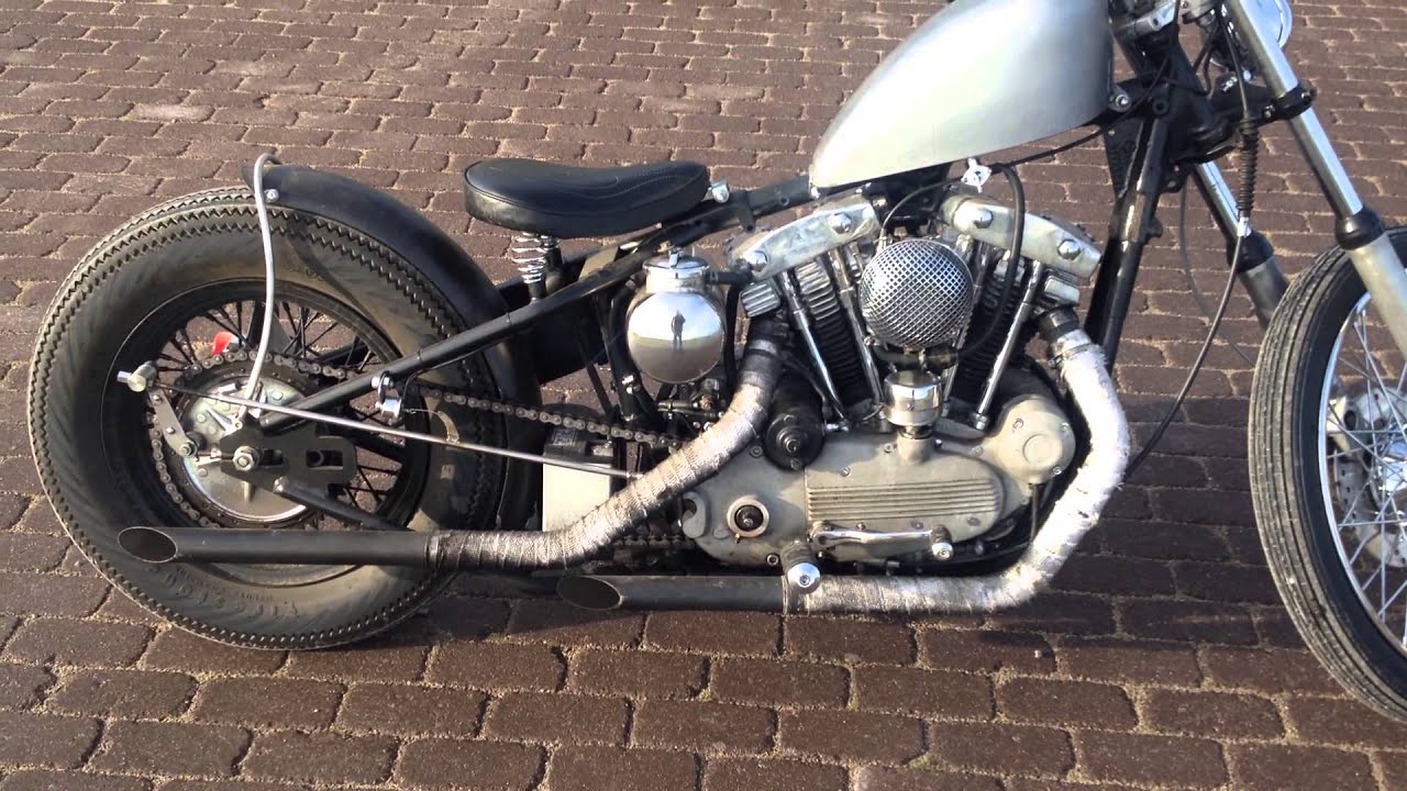 Harley Ironhead sportster bobber cold start