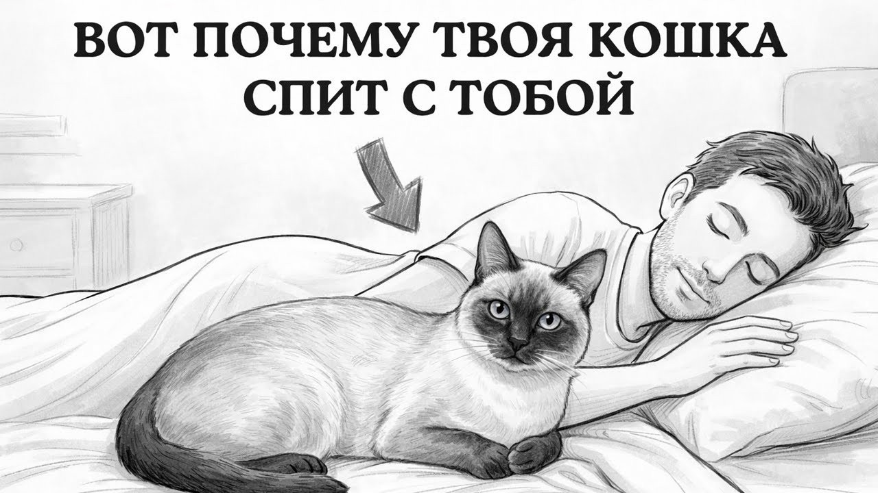 Если Ваша Кошка Спит с Вами Каждую Ночь, ВОТ ЧТО ЭТО ЗНАЧИТ!