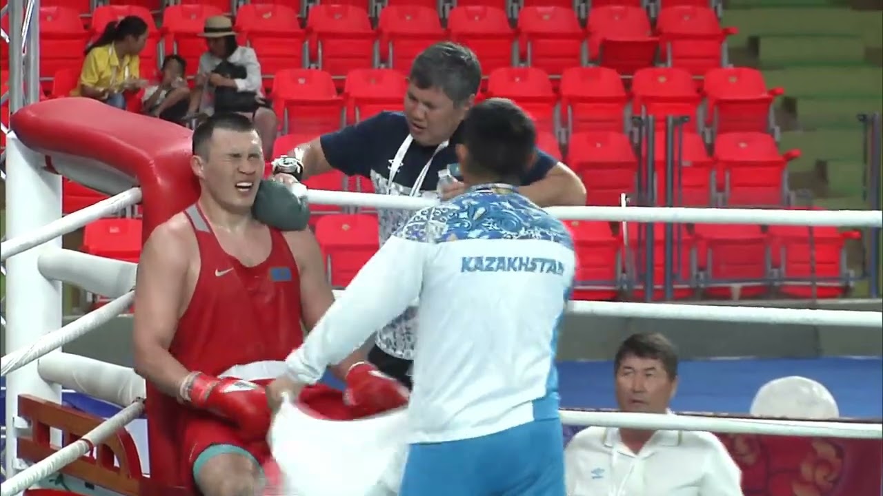 Kamshybek Kunkabayev (KAZ) vs. Odai Al-Hindawi (JOR) Asian Championships 2019 QF's (91+kg)