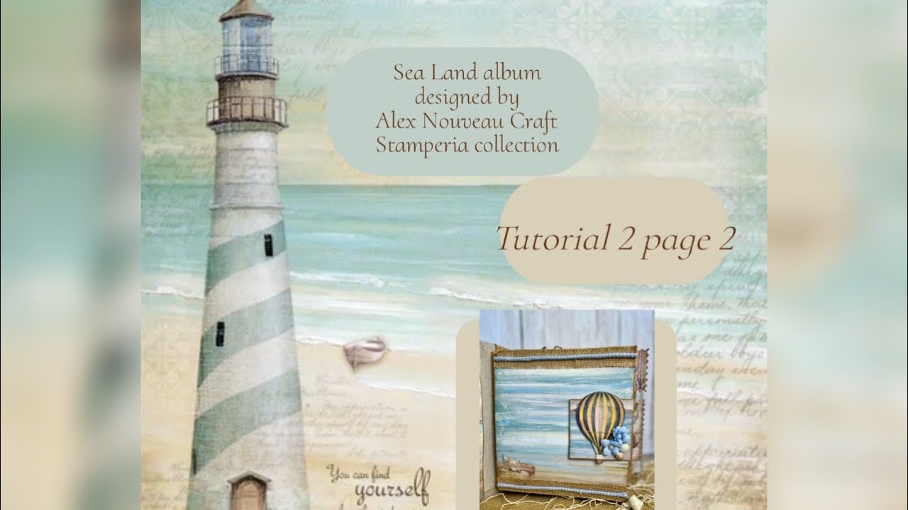Sea Land  mini album tutorial 2 page 2 #stamperia #scrapbooking #handmade #popup PL #mixmedia
