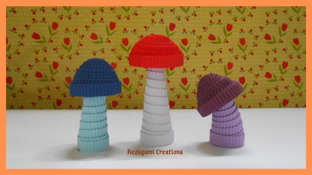 DIY Kokoru Paper Craft : Mushrooms //JAMUR