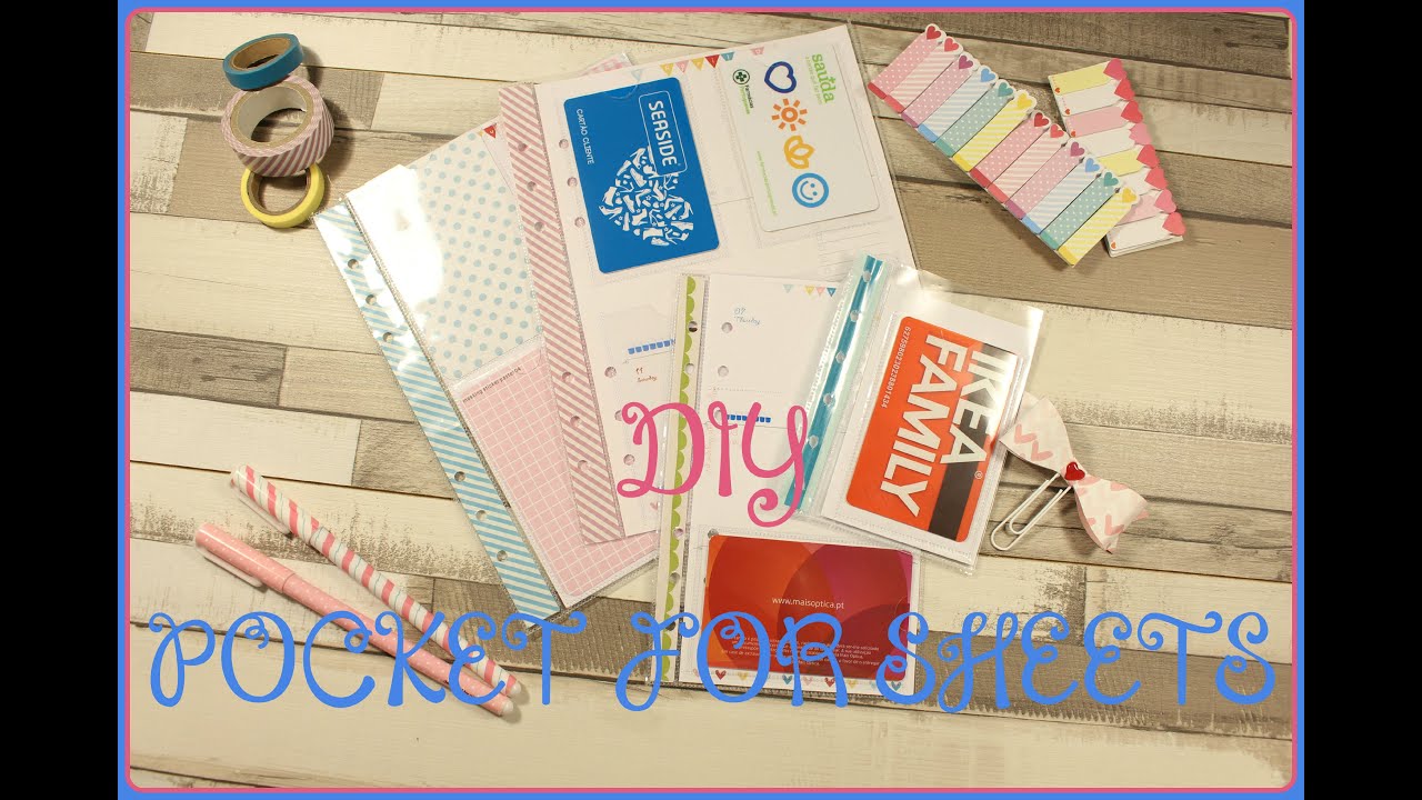 DIY Pockets for protector sheets - Pimp my Planner ♥