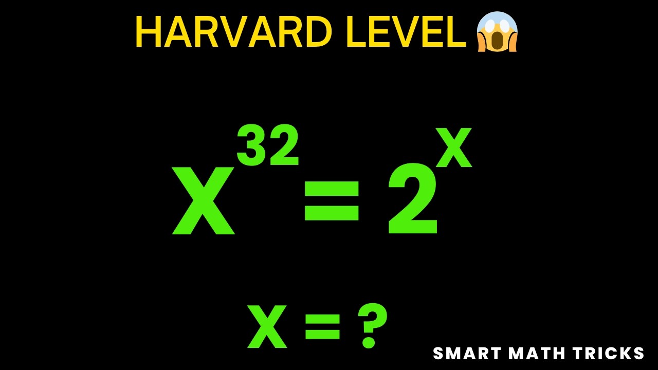 Harvard-Level Math | Solve x³² = 2ˣ | SmartMathTricks 😱