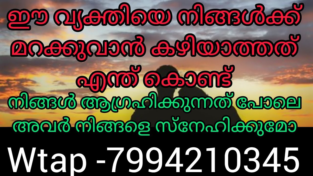 ❤️✨നിങ്ങളെ കൂടാതെ അവർക്ക് ജീവിക്കാൻ കഴിയില്ല എന്നാസത്യംഅവർ മനസിലാക്കുന്നു.നിങ്ങളെഅവർ പ്രണയിക്കുന്നു