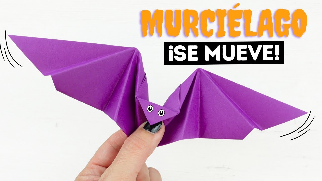 Cómo hacer un murciélago de papel que se mueve ✨ | Manualidad divertida