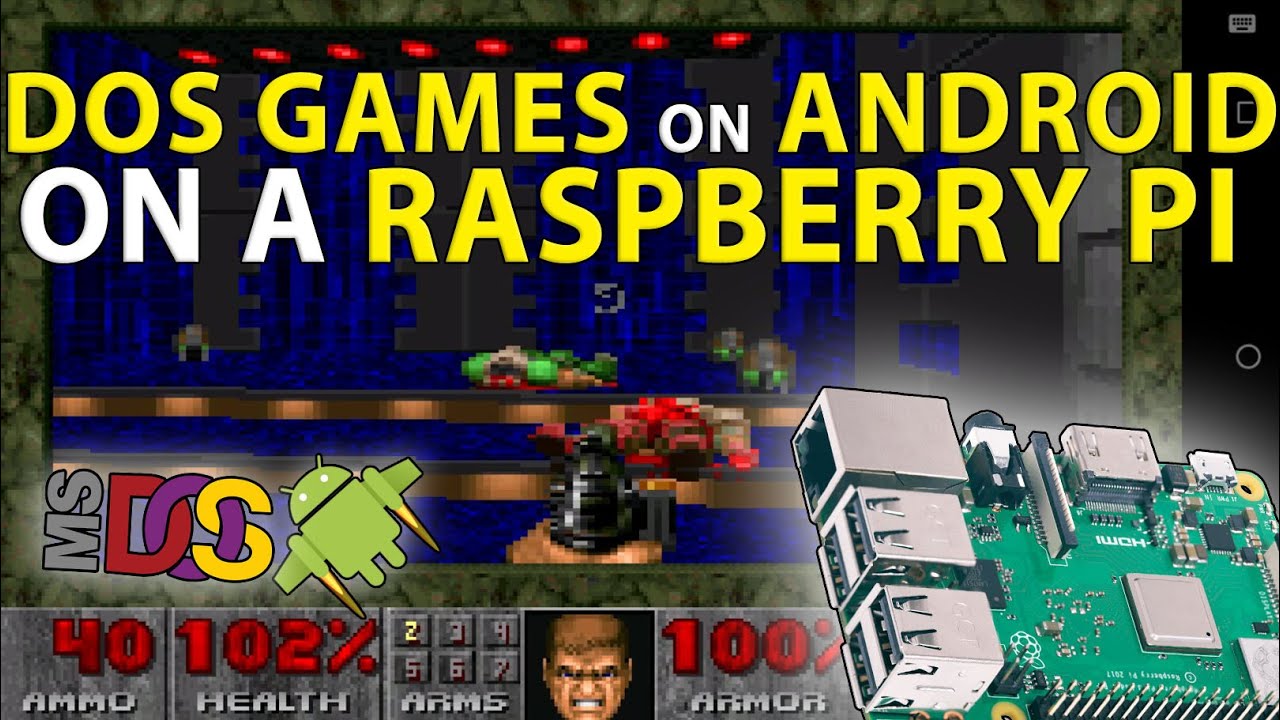 MS-Dos games on Android... On a Raspberry Pi 3B [Dosbox Emulation Test]