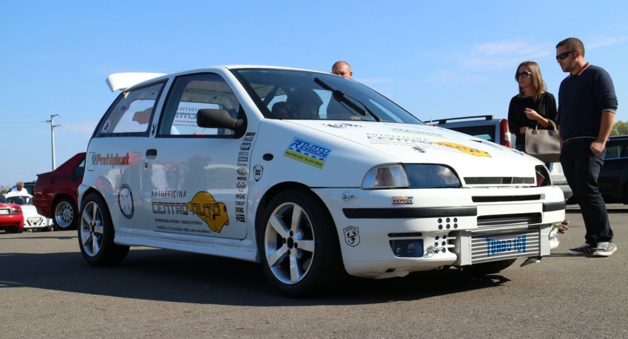Fiat Punto with Lancia Delta Turbo Engine!! 380 Horsepower on board in Track