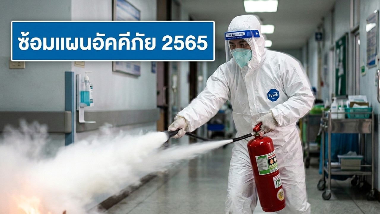 ซ้อมแผนอัคคีภัยเจ้าหน้าที่โรงพยาบาลอุทุมพรพิสัย  2565