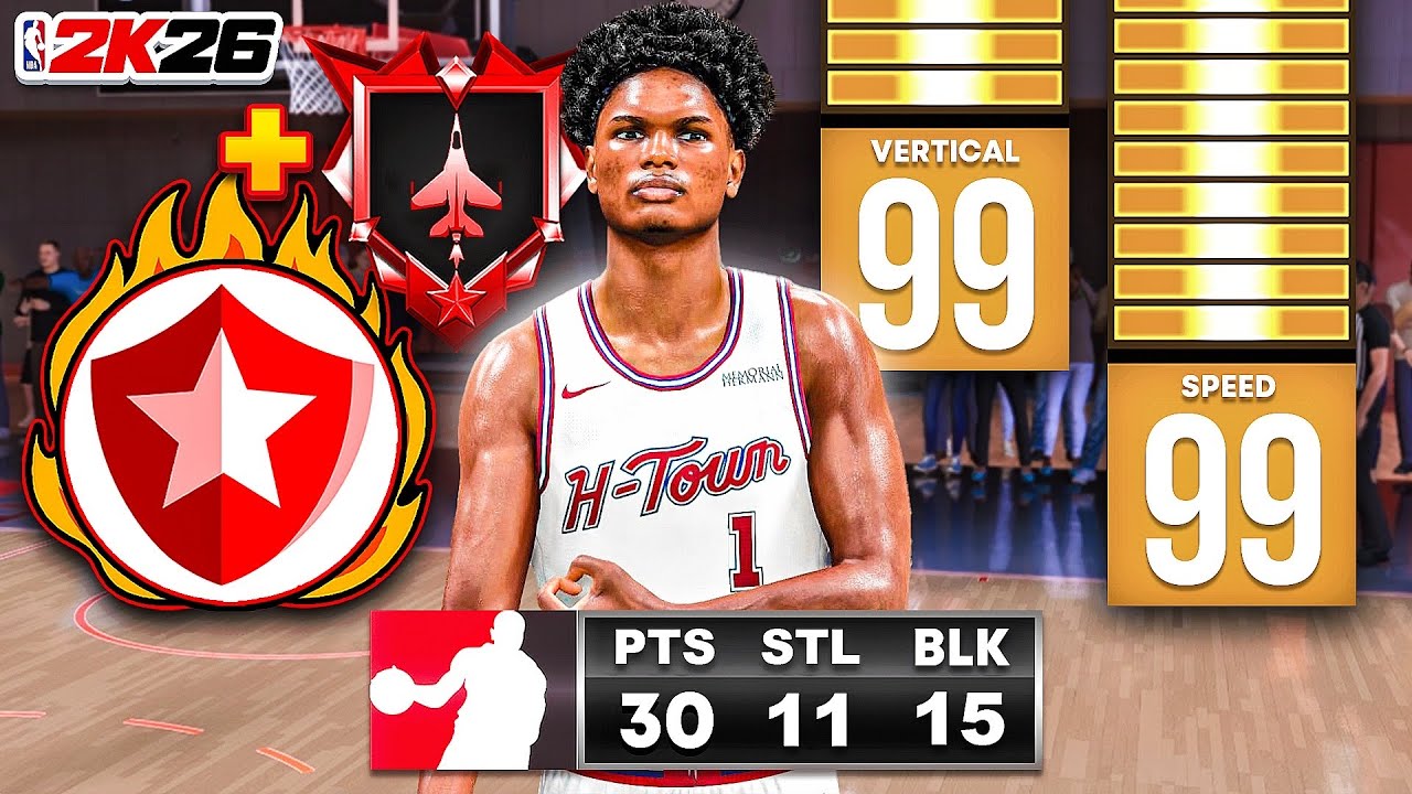 AMEN THOMPSON BUILD with 90 SPEED & 90 VERTICAL is an ATHLETIC PHENOM in the RANDOM REC (NBA 2K26)