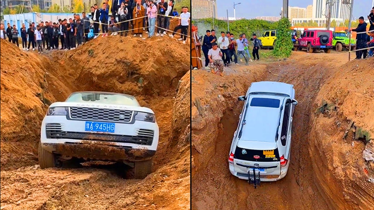 Range Rover v Land Cruiser Prado Tank 400 v Jeep Wrangler | Chinese Off-road