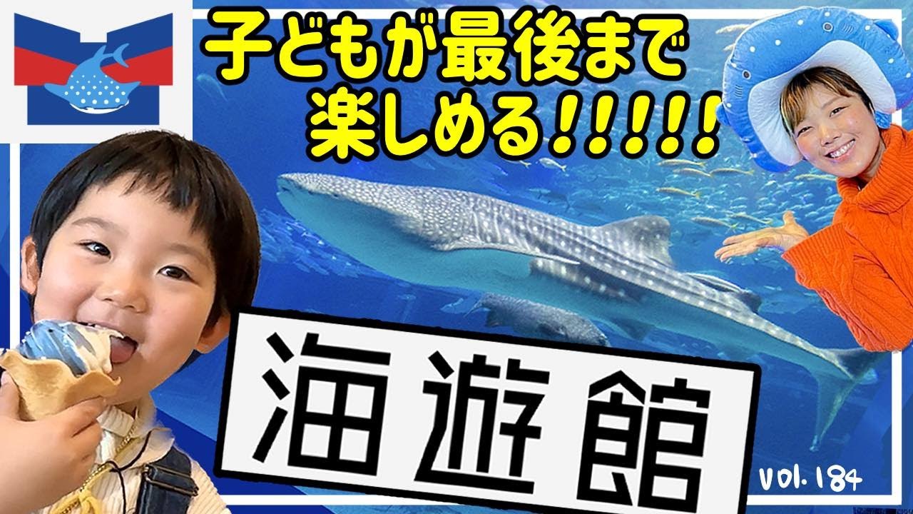 海遊館全施設レポ⭐️オリジナルフードが可愛い🐟天保山にも行くよ！【ママさん似顔絵師Bon vol.184】ジンベイザメ/ぽぽちゃん