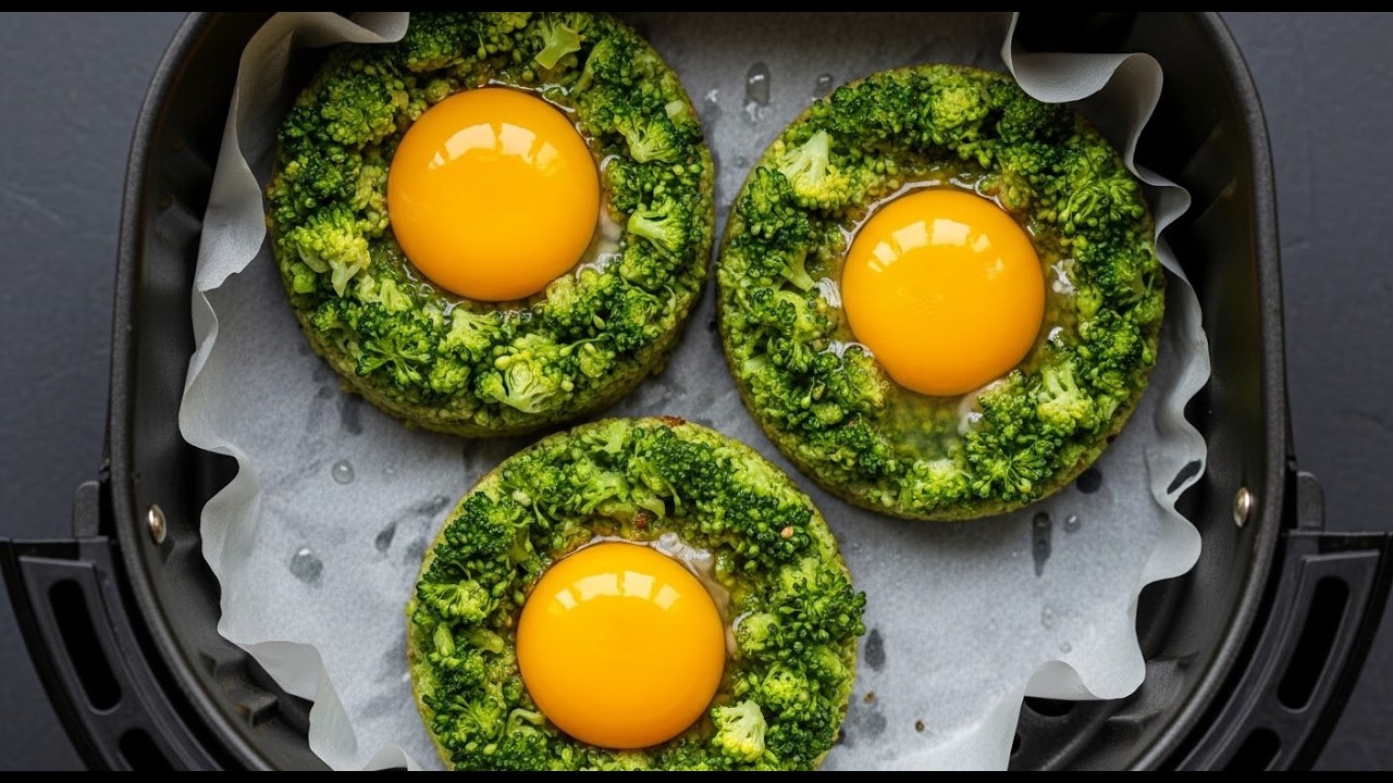 Air Fryer Broccoli Egg Nests – Healthy & SO Delicious!