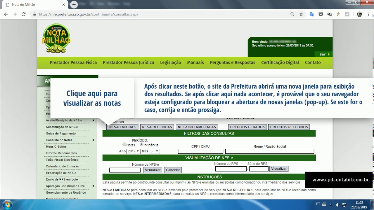 Como cancelar Nota Fiscal de Servi&ccedil;o no site da Prefeitura Municipal de S&atilde;o Paulo