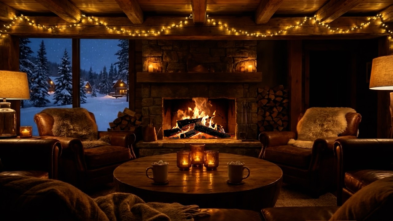 Relaxing Fireplace Video 🔥 Cozy Cabin Fire Sounds for Sleep, Focus & Peaceful Nights