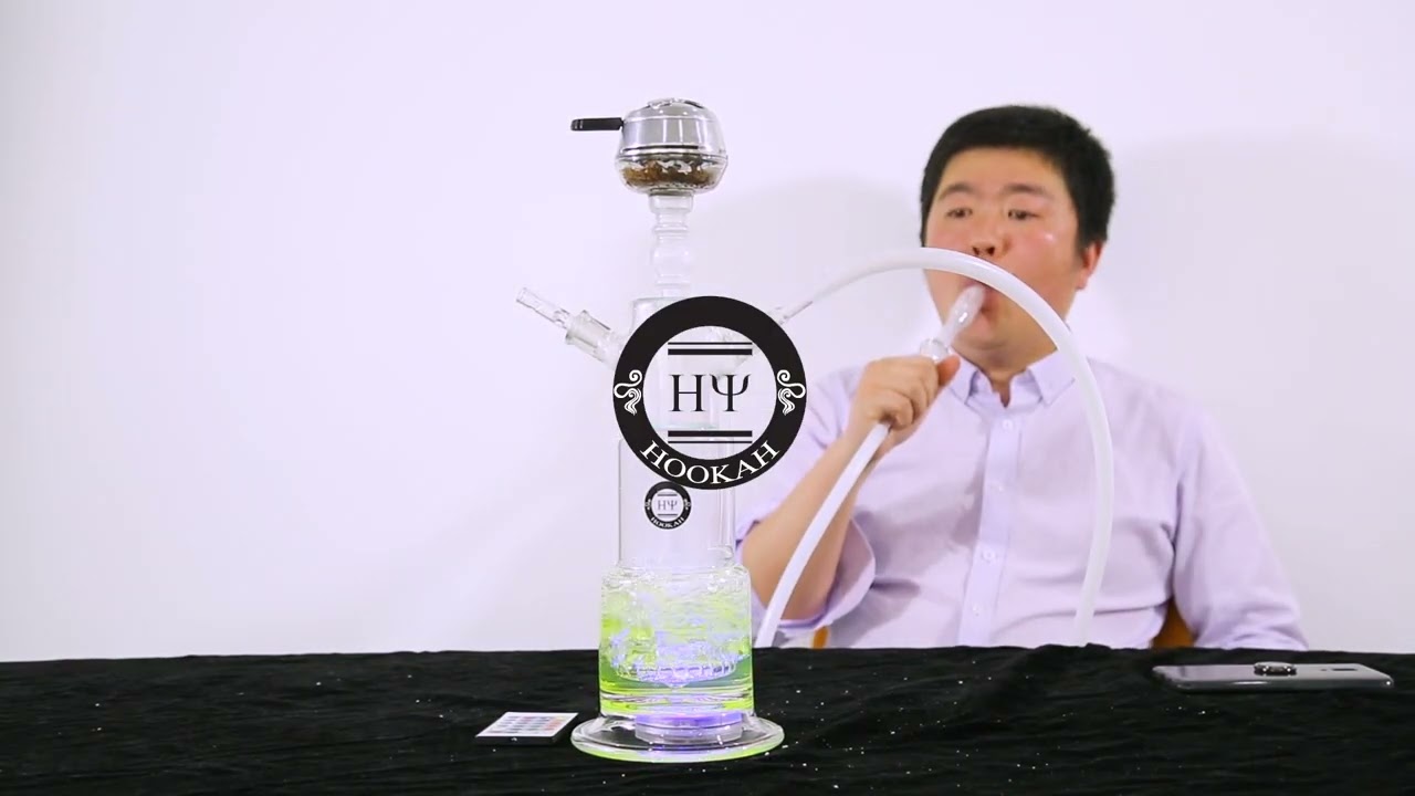 LED TOWER GLASS HOOKAH HY-B03 FROM HEHUI GLASS