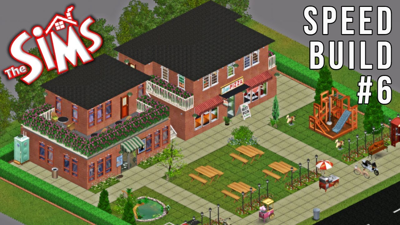 Cat Café & Pizza Parlor | The Sims 1 Speed Build 6 | With CC