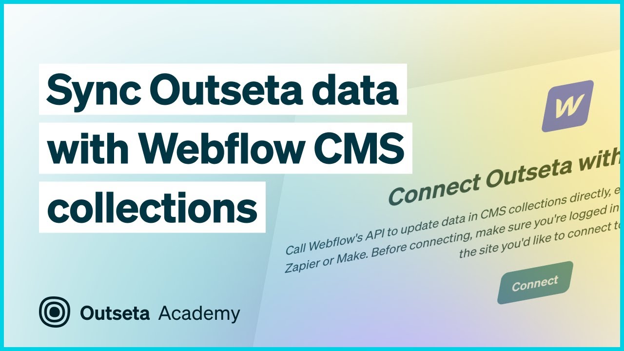 Sync Outseta data with Webflow CMS collections