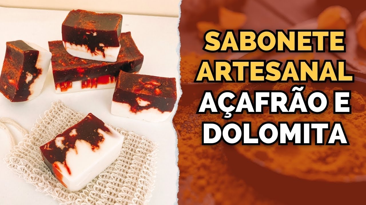 SABONETE ARTESANAL DE AÇAFRÃO E DOLOMITA