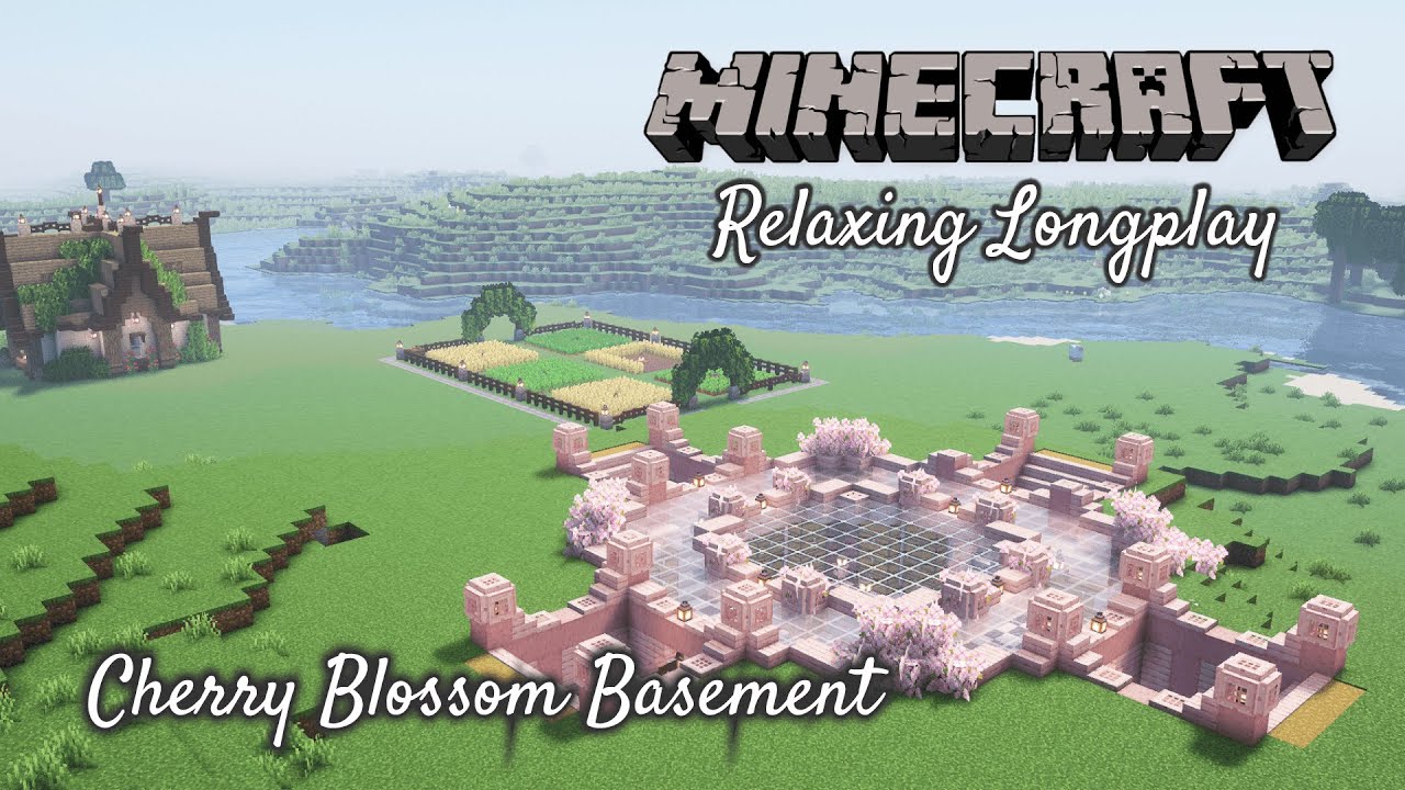 Minecraft Relaxing Longplay – Cozy Underground Storage Build with Cherry Wood (No Commentary)