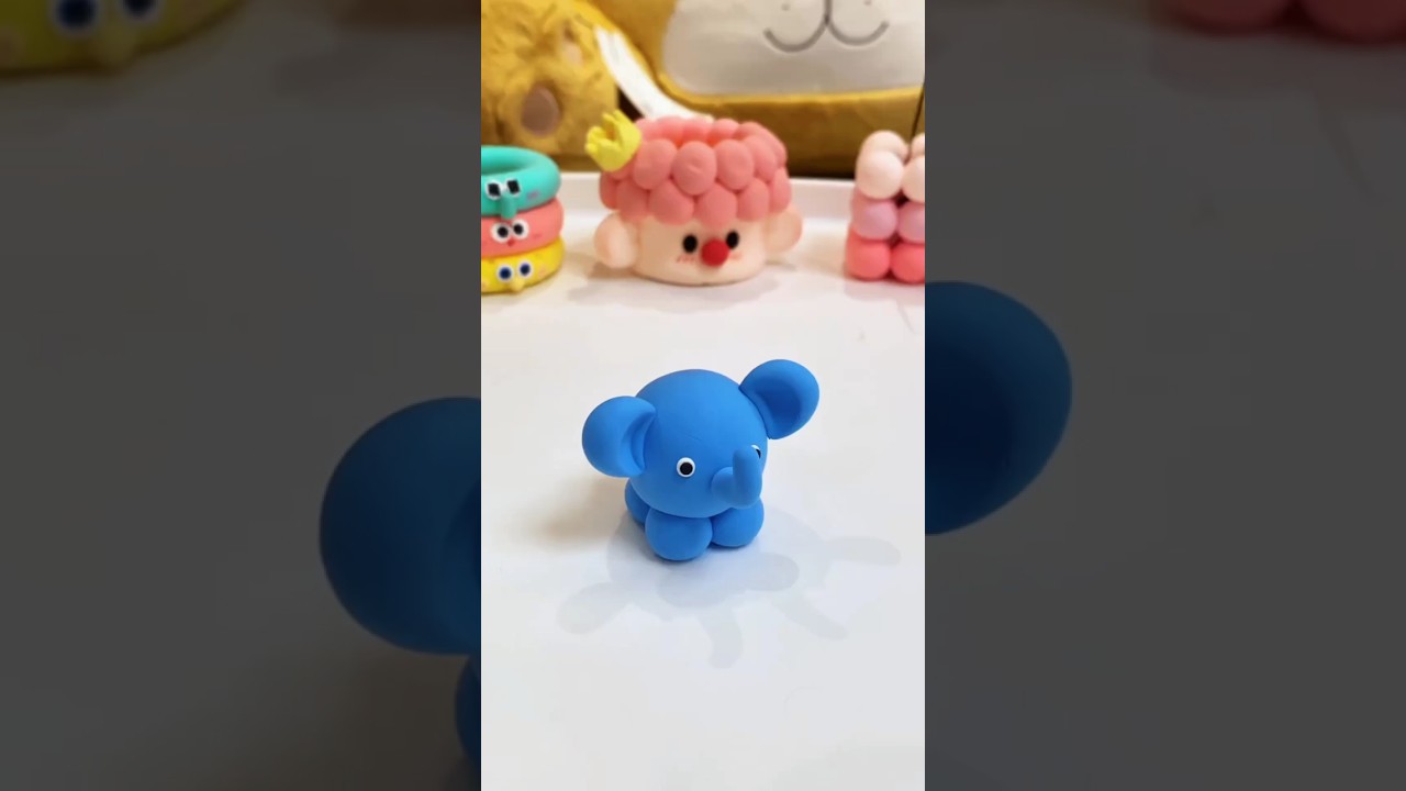 DIY Cute Elephant #claycraft #craftideas #diy #artandcraft