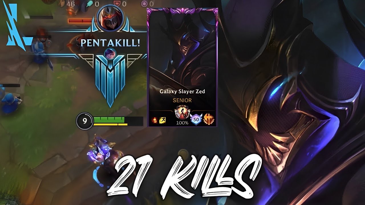 PENTAKILL ZED GAMEPLAY IN SEASON 8 ( BUILD & RUNES ) - Wild Rift