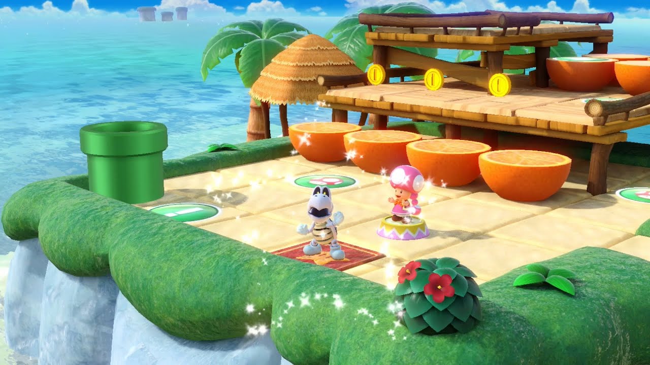 Super Mario Party Partner Party #1203 Watermelon Walkabout Luigi & Dry Bones vs Waluigi & Boo